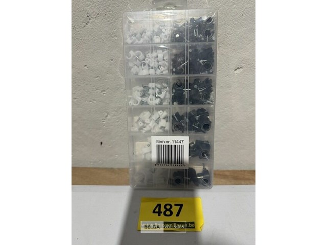 Kabbelklemmen assortiment wit-zwart 390 delig - afbeelding 2 van  3
