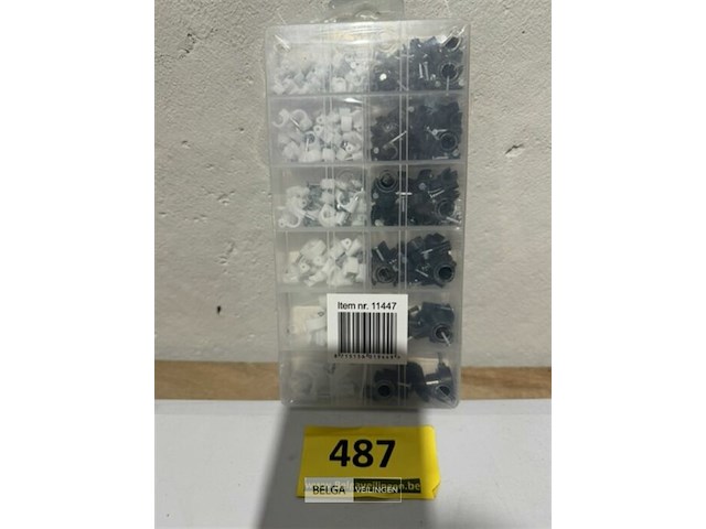Kabbelklemmen assortiment wit-zwart 390 delig - afbeelding 1 van  3