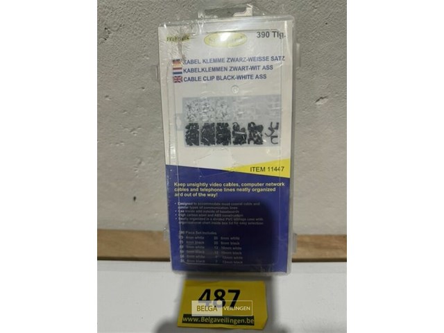 Kabbelklemmen assortiment wit-zwart 390 delig - afbeelding 3 van  3