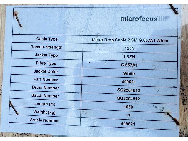 Kabel op haspel - microfocus - draad, kabels & snoeren (3x) - afbeelding 2 van  2
