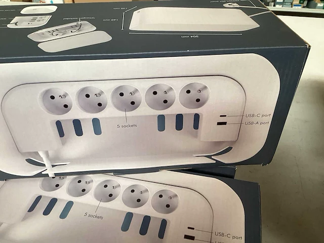 Kabel organizer box, wit (4x) - afbeelding 2 van  5