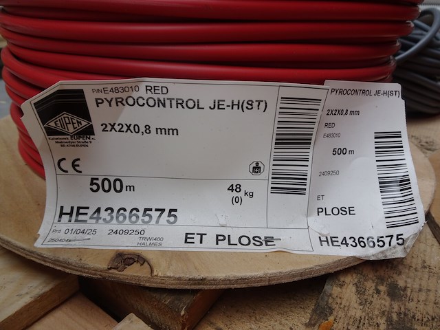 Kabel pyrocontrol je-h (st) red - afbeelding 2 van  2