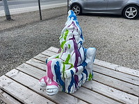 Kabouter in stoel h50cm white trash - afbeelding 1 van  2