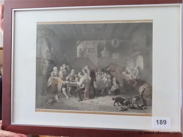 Kader antieke prent - afbeelding 1 van  3