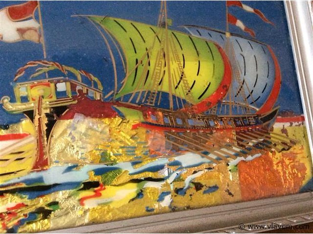 Kader ( geschilderd glas?) - afbeelding 2 van  3