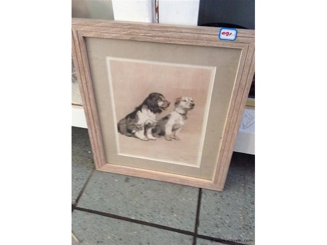 Kader honden getekend - afbeelding 1 van  2