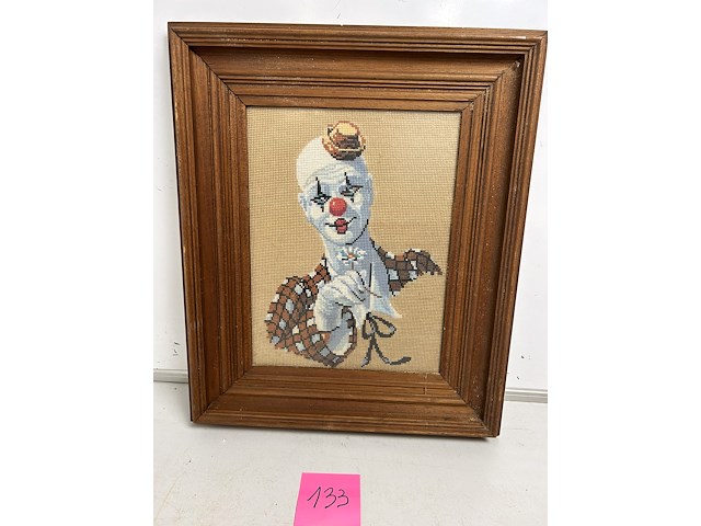 Kader kruisjessteek clown - afbeelding 1 van  1