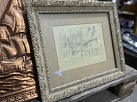 Kader met antieke schets gent - afbeelding 1 van  3