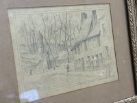 Kader met antieke schets gent - afbeelding 2 van  3