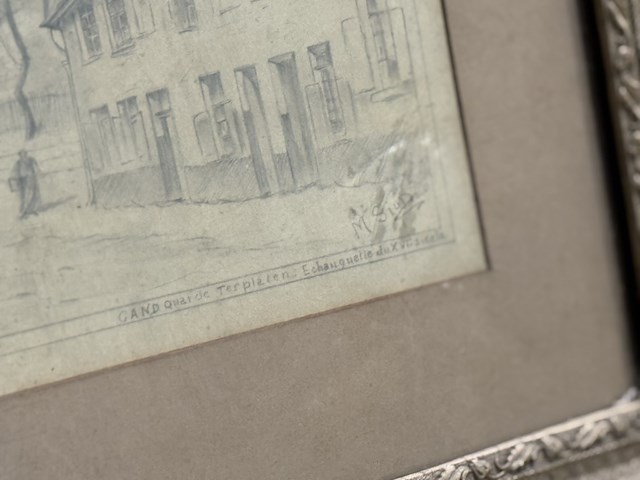 Kader met antieke schets gent - afbeelding 3 van  3
