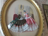 Kader met figuren en stof - afbeelding 1 van  3