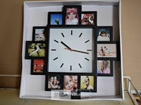 Kader met klok en foto kaders in - afbeelding 1 van  1