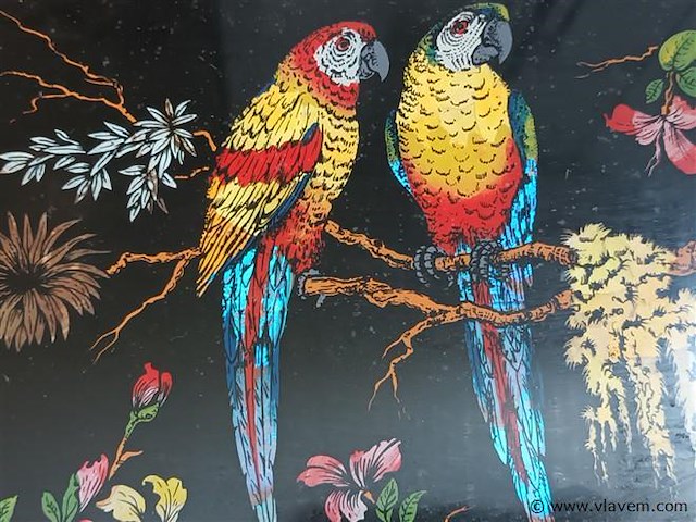 Kader met papegaaien - afbeelding 2 van  3