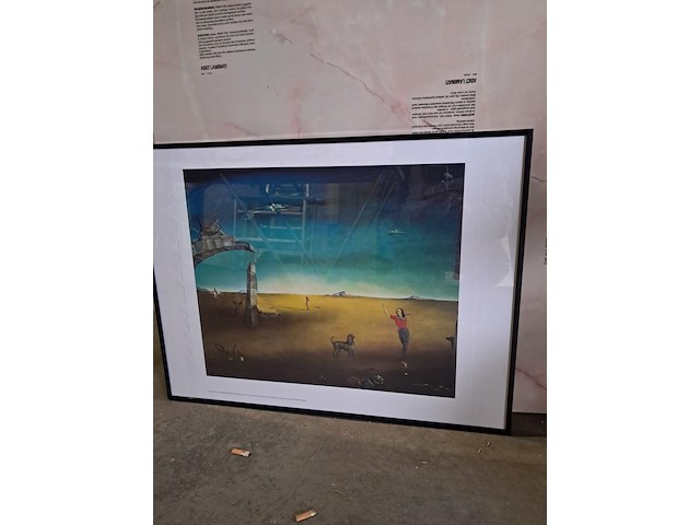 Kader met schilderwerk van dali - afbeelding 1 van  3