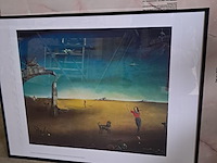 Kader met schilderwerk van dali - afbeelding 1 van  3