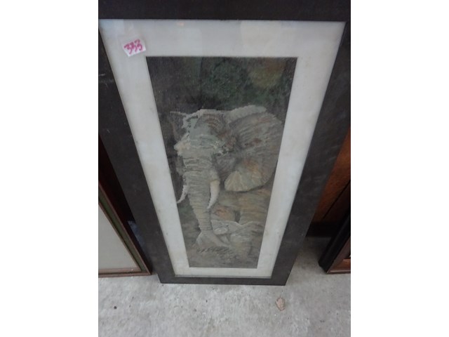 Kader olifant hoogte 50cm x 30cm - afbeelding 1 van  1