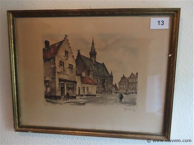 Kader werk achter glas - afbeelding 1 van  4