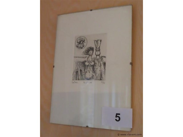 Kader werk achter glas - afbeelding 1 van  3