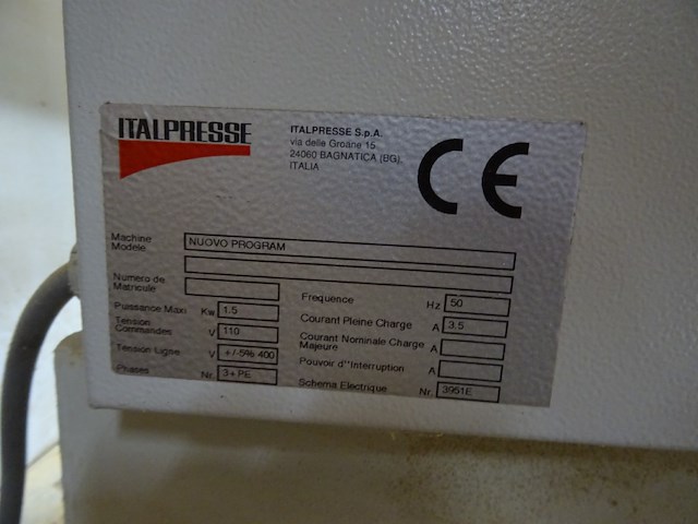 Kaderpers italpresse - afbeelding 6 van  7