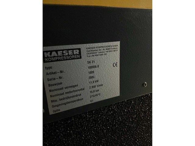 Kaeser sk21 luchtcompressor - afbeelding 5 van  6