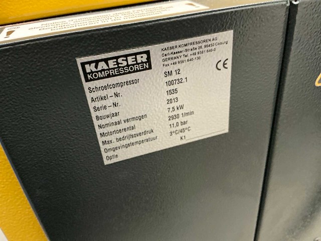 Kaeser sm12 luchtcompressor - afbeelding 4 van  7
