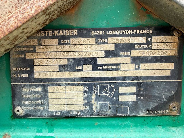 Kaiser - 2005 - 3 as semi dieplader - dieplader - afbeelding 14 van  22