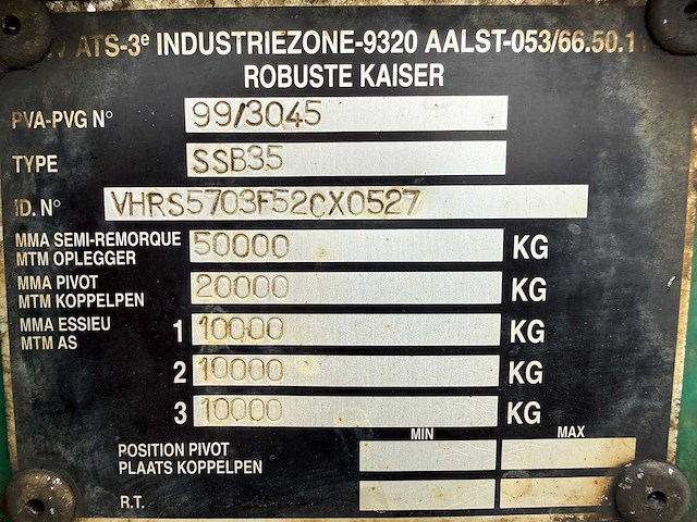 Kaiser - 2005 - 3 as semi dieplader - dieplader - afbeelding 11 van  15