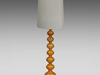 Kaiser leuchten, glazed ceramic bubble floor lamp, 1960's, total h 176 cm