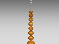 Kaiser leuchten, glazed ceramic bubble floor lamp, 1960's, total h 176 cm - afbeelding 3 van  7