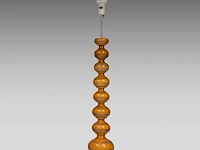Kaiser leuchten, glazed ceramic bubble floor lamp, 1960's, total h 176 cm - afbeelding 5 van  7