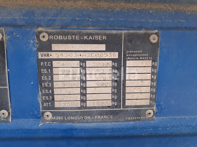 Kaiser s430 oplegger kantelwagen - afbeelding 3 van  17
