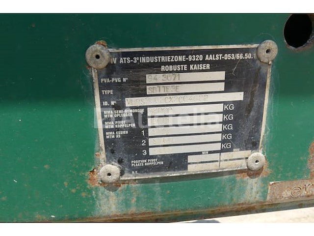 Kaiser sbtte3e zware overdekte semitrailer (vin: vhrs3803cx2c04622) - afbeelding 16 van  43