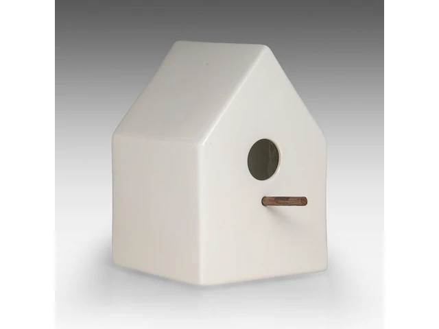 Kaisin charles (1972), a porcelain birdhouse, 2007, edition by boch keramis, la louvière, 21 x 14 x 14 cm. (8.26 x 5.50 x 5.50 in.) - afbeelding 1 van  7