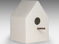 Kaisin charles (1972), a porcelain birdhouse, 2007, edition by boch keramis, la louvière, 21 x 14 x 14 cm. (8.26 x 5.50 x 5.50 in.)