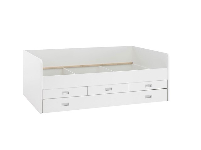Kajuitbed arkea 120x200 met 3 lades - wit - afbeelding 1 van  3