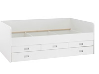 Kajuitbed arkea 120x200 met 3 lades - wit - afbeelding 1 van  3