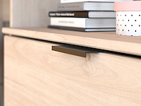 Kajuitbed milky met bureau en lades - zwart/eik - afbeelding 5 van  7