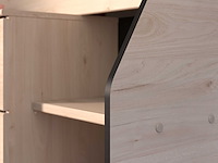 Kajuitbed milky met bureau en lades - zwart/eik - afbeelding 3 van  7