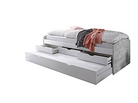 Kajuitbed nasri 90x200 met bedlade - beton/wit - afbeelding 2 van  2