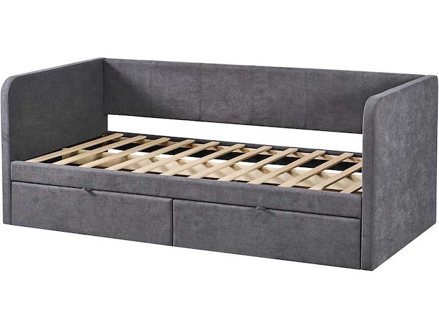 Kajuitbed parma - 90x200cm - met 2 lades - grijs - afbeelding 3 van  7