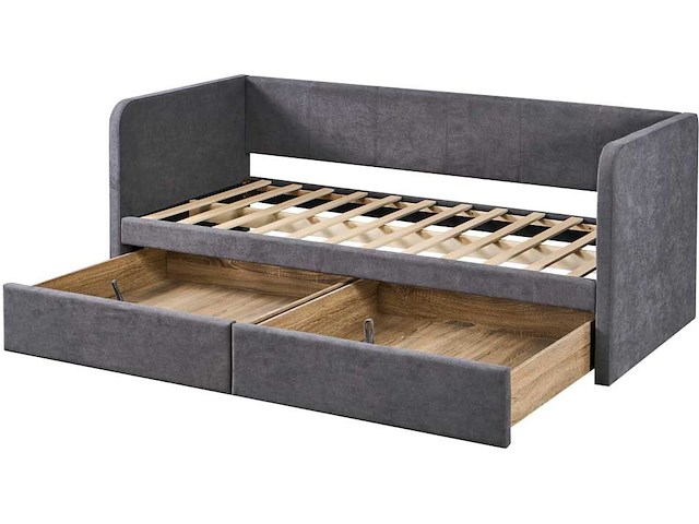 Kajuitbed parma - 90x200cm - met 2 lades - grijs - afbeelding 4 van  7