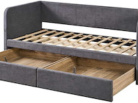 Kajuitbed parma - 90x200cm - met 2 lades - grijs - afbeelding 4 van  7