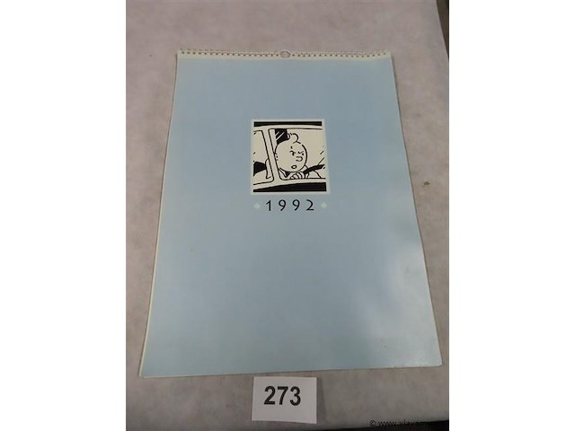 Kalender 1992 kuifje - afbeelding 1 van  4