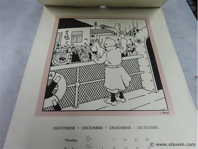 Kalender 1992 kuifje - afbeelding 2 van  4