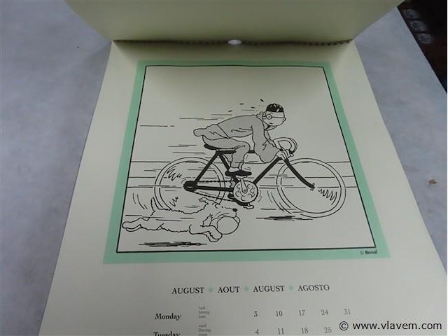 Kalender 1992 kuifje - afbeelding 3 van  4