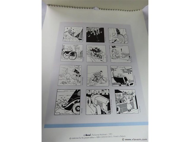 Kalender 1992 kuifje - afbeelding 4 van  4