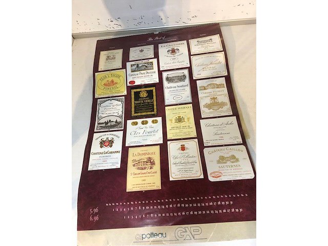Kalender met wijnetiketten 1996 - afbeelding 4 van  7
