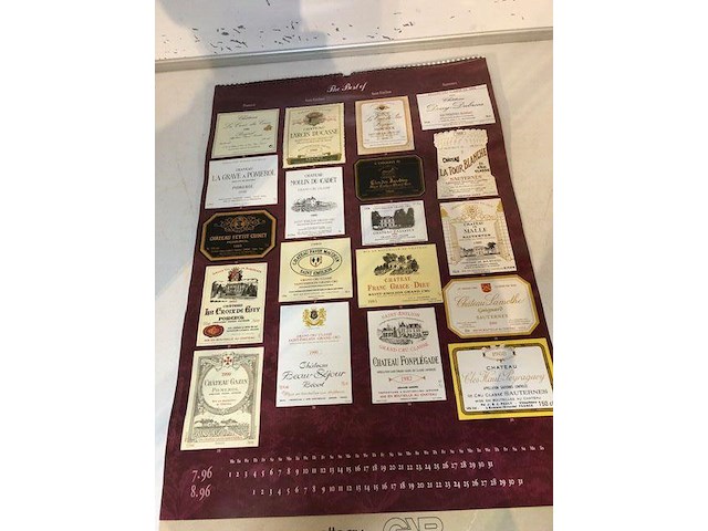 Kalender met wijnetiketten 1996 - afbeelding 5 van  7