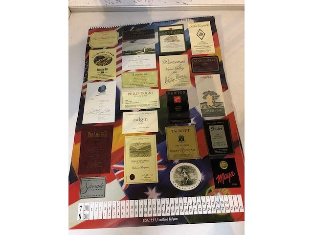 Kalender met wijnetiketten 2001 - afbeelding 5 van  7