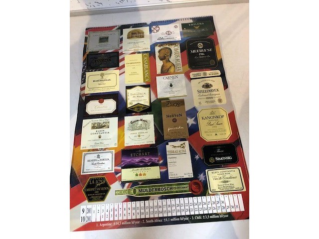 Kalender met wijnetiketten 2001 - afbeelding 6 van  7